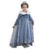 IWEMEK Déguisement Elsa de La Reine des Neiges pour fille,Costume de princesse Anna,Costume de Reine des Neiges,Cosplay,Hallo