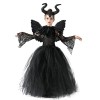 Enfants Filles Maleficent Costume Maléfique Sorcière Méchante Reine Déguisement Fantaisie Tutu Habiller Halloween Cosplay Ten