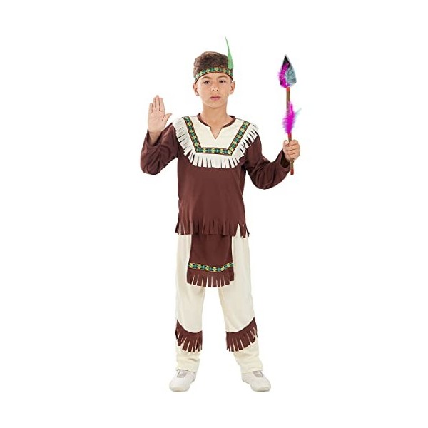 Funidelia | Déguisement indien pour garçon Indiens, Cowboys, Western - Déguisement pour enfant et accessoires pour Halloween,