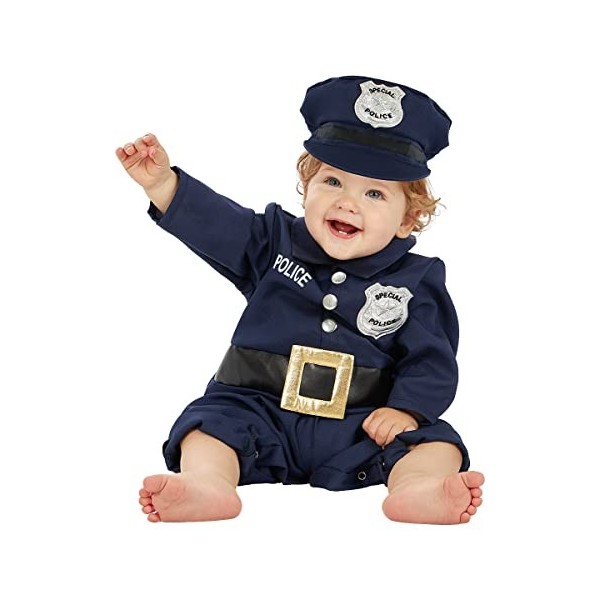 Funidelia | Déguisement policier bébé pour bébé Agent de Police, FBI - Déguisement pour bébé et accessoires pour Halloween, c