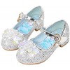 YOGLY Elsa Fille Chaussures de Princesse Déguisement Reine des Glaces Noël Carnaval Anniversaire Costume Accessoires Cristal 