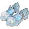 YOGLY Elsa Fille Chaussures de Princesse Déguisement Reine des Glaces Noël Carnaval Anniversaire Costume Accessoires Cristal 