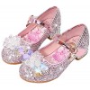 YOGLY Elsa Fille Chaussures de Princesse Déguisement Reine des Glaces Noël Carnaval Anniversaire Costume Accessoires Cristal 