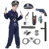 Antbutler Déguisement de Policier Enfant 10ps vêtements Costume de Police Pantalons casquettes Halloween garçons