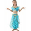 Lito Angels Deguisement Robe de Princesse Jasmine pour Enfants Filles, Aladdin Costume Halloween Vêtements Fete Anniversaire 