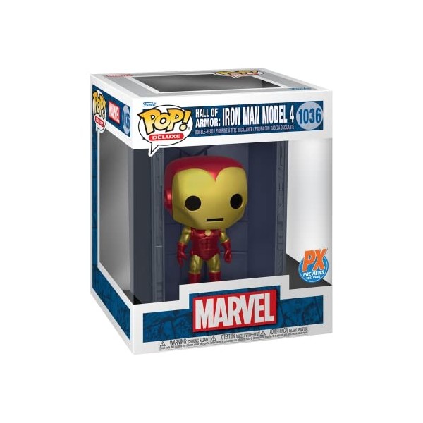 Funko Marvel Pop! Deluxe Vinyl Figurine Hall of Armor Iron Man Model 4 PX Exclusive 9 cm