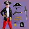 Ecloud Shop Pirate Costume Set, avec Pirate Hat Eye patch Accessoires Enfants Pirate Thème Costume Enfants Jeu de Rôle Fourni