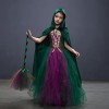 Costume dHalloween pour enfant,Costume de sorcière pour fille,Hocus Pocus Scarlet,Robe en tulle,Balai de sorcière,Cape de so