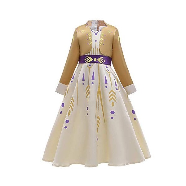 Fille Princesse Robe Deguisement Elsa Anna Reine des Neiges Noël Halloween Carnaval Fête Anniversaire Cosplay Costume Cérémon