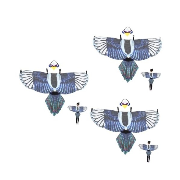 ABOOFAN 2 Ensembles De Bandeaux Pour Garçons Masques De Perroquet Cape De Hibou Costume DOiseau Ailes De Perroquet Accessoir
