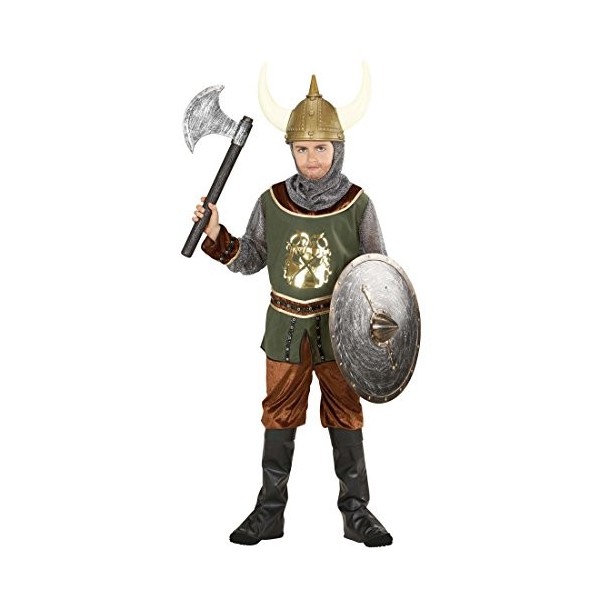 NET TOYS Costume de Viking pour Enfant déguisement de Chevalier 140 cm 9-11 Ans Tenue pour Enfant Chevalier Moyen-âge Guerrie