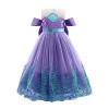 Enfant Filles Sirène Robe Princesse Ariel Déguisement Carnaval Cosplay avec Accessoires Costume de Contes de Fées pour Hallow