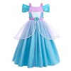 Enfant Filles Sirène Robe Princesse Ariel Déguisement Carnaval Cosplay avec Accessoires Costume de Contes de Fées pour Hallow