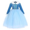 FYMNSI Enfant Elsa Robe Filles Déguisements Reine des Neige 2 Cosplay Princesse Manche Longue Robe avec Accessoires Halloween