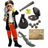 Windskids Pirate Costume Enfant Déguisement Pirate Accessoires Pirate Cache-Oeil Télescope Compass Bourse Boucle doreille Or