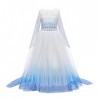 IWEMEK Filles Déguisements Princesse Elsa Robe et Accessoires Reine des Neige 2 Costume de Carnaval Halloween Noël Robes de f