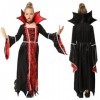AlagiFun Costume de vampire dHalloween pour filles, fête costumée de reine vampire, cosplay de jeu de rôle, fête sur le thèm
