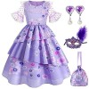 Cnexmin DéGuisement Isabela Encanto Enfant Costume Isabela Cosplay  Princesse Robe Isabella Fille For Halloween NoëL Partie C