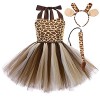 FYMNSI Déguisement Mouton Fille Costume Animaux Cosplay Robe de Princesse Tutu Jupe avec Bandeau Enfant Carnaval Cosplay Hall