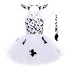 FYMNSI Déguisement Mouton Fille Costume Animaux Cosplay Robe de Princesse Tutu Jupe avec Bandeau Enfant Carnaval Cosplay Hall