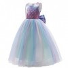 OBEEII Déguisement Cendrillon Enfant Fille Robe de Princesse Cinderella Robe de Soirée Halloween Fêtes Anniversaire Carnaval 