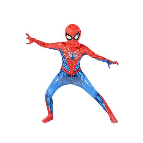 MODRYER Enfants Spiderman Costume Peter Parker Cosplay Jumpsuit Halloween superhéros Onesies Mascarade Fancy Dress Party Film