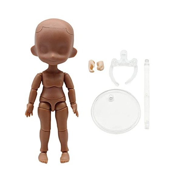 niannyyhouse DOD Figurine de poupée 13 cm Convient pour déguisement de tête de poupée BJD 1/12 café standard paquet B 