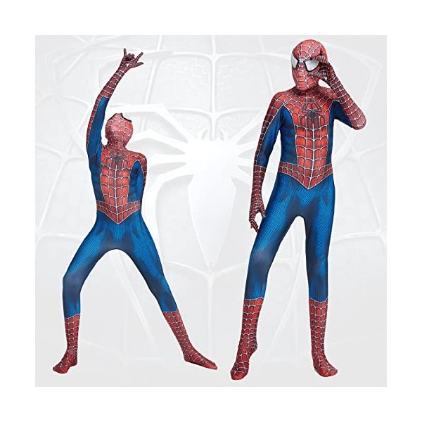 Costume de Spiderman pour enfant,Costume de super-héros Spiderman Homecoming,Lycra,Impression 3D en élasthanne,Pour Halloween