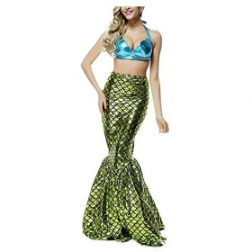 GIVBRO Costume dHalloween Sirène Robe Tops Fille Princesse Déguisement Déguisement pour Femme Aldulte Party Dress Up Jeu de 