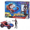 Spider-Man Marvel, Spider-Mobile, véhicule et Figurine Miles Morales à léchelle de 15 cm, Jouets Marvel, dès 4 Ans