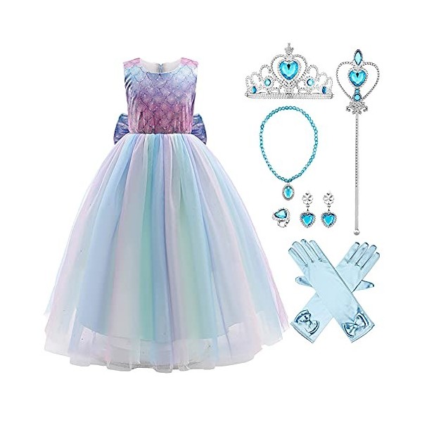 OBEEII D guisement Cendrillon Enfant Fille Robe de Princesse Cinderella Costume Cosplay Conte de F e Robe de Soir e Halloween