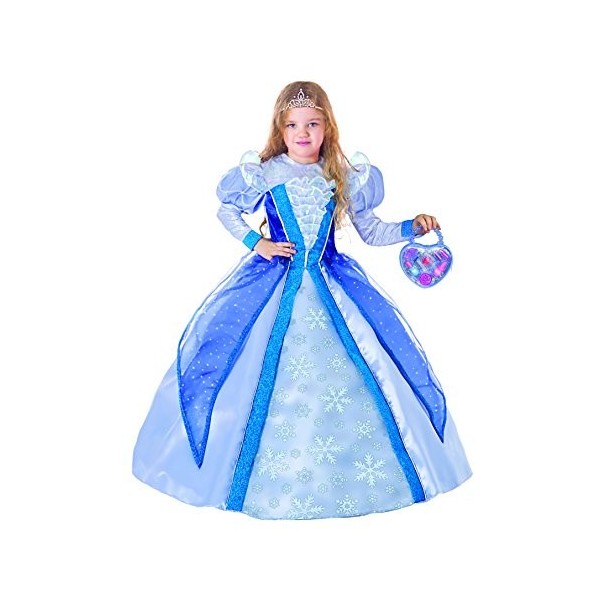 FIORI PAOLO 27139 Princesse des Neiges Déguisement pour fille 7-9 anni Bleu clair/bleu