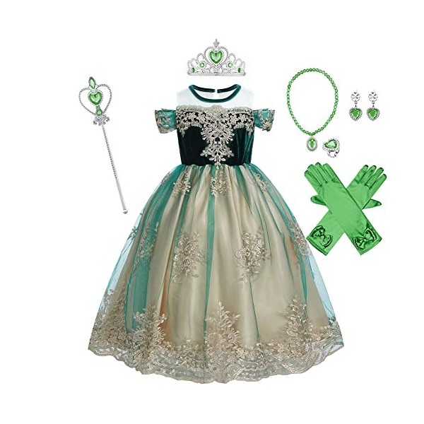 IBTOM CASTLE Costume de princesse Anna La Reine des Neiges pour fil