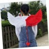 Toyvian 3 Pièces Aile Halloween Pour Rouge Blanc Up Valentines Accessoire Poule Costumes Photo Jeu De Rôle Ange Fantaisie Adu