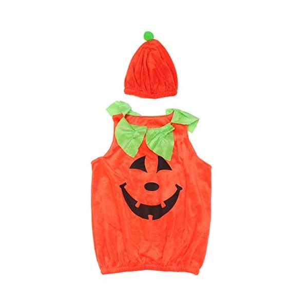 NUOBESTY 1 Pc Halloween Enfants Enfants Costumes Citrouille Déguisements Vêtements avec Chapeau Vêtements Glisser Accessoires