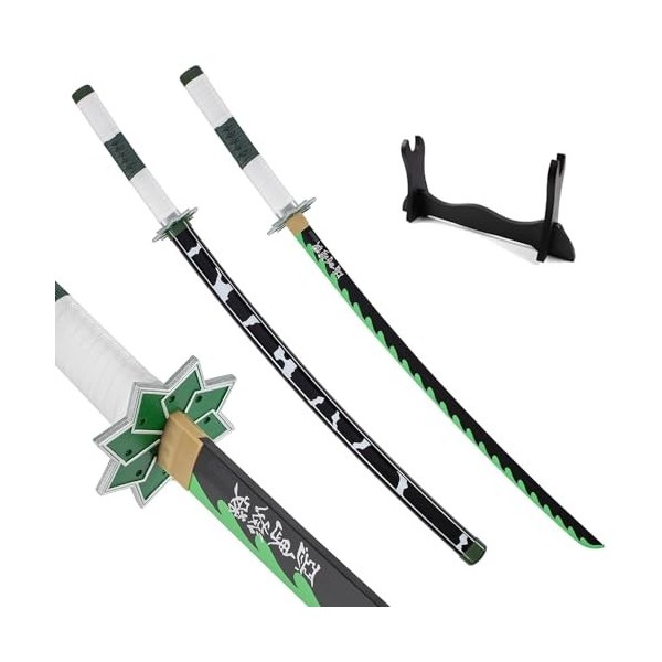 OPFWBH Épée De Guerrier, Tueur De Démons, Katana en Bois, Anime Japonais, Cosplay, Halloween/fête À Thème, Accessoires De Dég