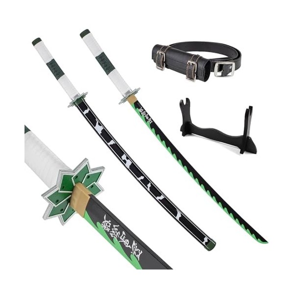 OPFWBH Épée De Guerrier, Tueur De Démons, Katana en Bois, Anime Japonais, Cosplay, Halloween/fête À Thème, Accessoires De Dég