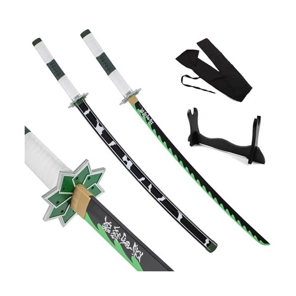 OPFWBH Épée De Guerrier, Tueur De Démons, Katana en Bois, Anime Japonais, Cosplay, Halloween/fête À Thème, Accessoires De Dég