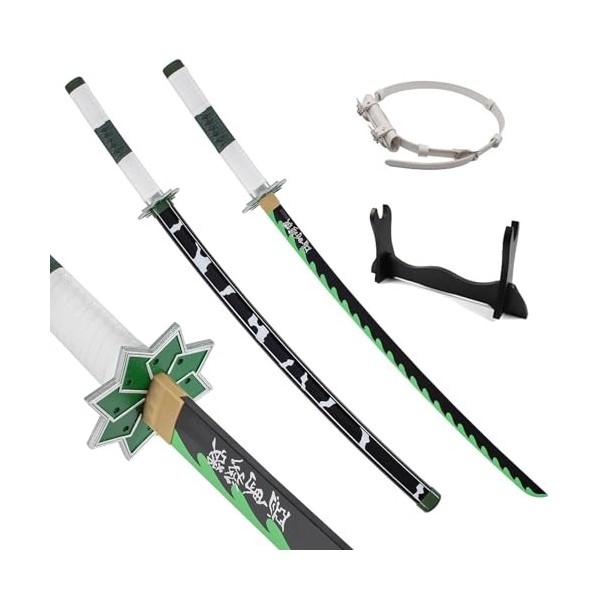 OPFWBH Épée De Guerrier, Tueur De Démons, Katana en Bois, Anime Japonais, Cosplay, Halloween/fête À Thème, Accessoires De Dég