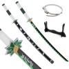 OPFWBH Épée De Guerrier, Tueur De Démons, Katana en Bois, Anime Japonais, Cosplay, Halloween/fête À Thème, Accessoires De Dég