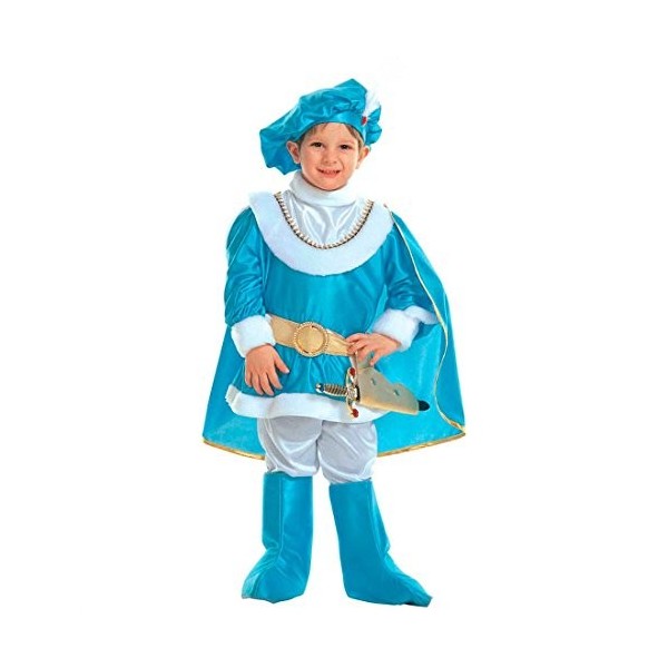 NET TOYS Costume de Prince Bleu Roi Déguisement pour Enfant Noble Petit Prince de Conte de Fée Déguisement pour Garçon Enfant