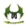 F Fityle Enfants Dragon Costume Cosplay Accessoires Confortable Cadeau Danniversaire Halloween Dinosaure Queue Aile Ensemble