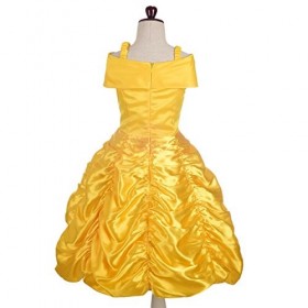 Lito Angels Deguisement Robe Costume Princesse Belle avec Accessoires Enfant Fille, Taille 3-4 ans, Jaune, A