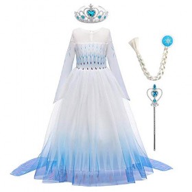 YOSICIL Robe de princesse Elsa pour femme - Costume de reine des