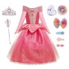 YOSICIL Filles Robe Princesse de Soirée Enfant Fille Fête Costume Demoiselle dhonneur Bal Baptême Communion Halloween Carnav