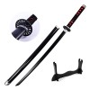 LIUD 104 Cm Katana Demon Slayer Tanjiro Sabre Japonais en Bois Cosplay Anime Samurai Ninja Wooden Sword Arme Sabre Japonais F