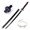 LIUD 104 Cm Katana Demon Slayer Tanjiro Sabre Japonais en Bois Cosplay Anime Samurai Ninja Wooden Sword Arme Sabre Japonais F