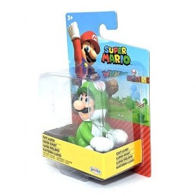 World of Nintendo - Super Mario - 09081 - Figurine articulée 6.3cm - Personnage Luigi Chat