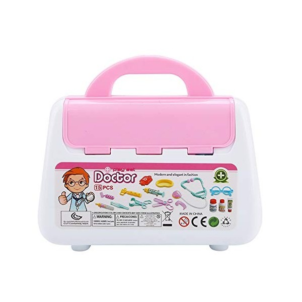 Jeux dimitation Jouet Docteur Kit Médical Déguisement Docteur Enfants Stéthoscope Seringue Bouteille Médicament Outil Cospla