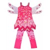 Lito Angels Déguisement Robe Mia et Moi Enfants Filles Costume Halloween avec Ailes, Pantalon Legging et Bracelet, Taille 8-9